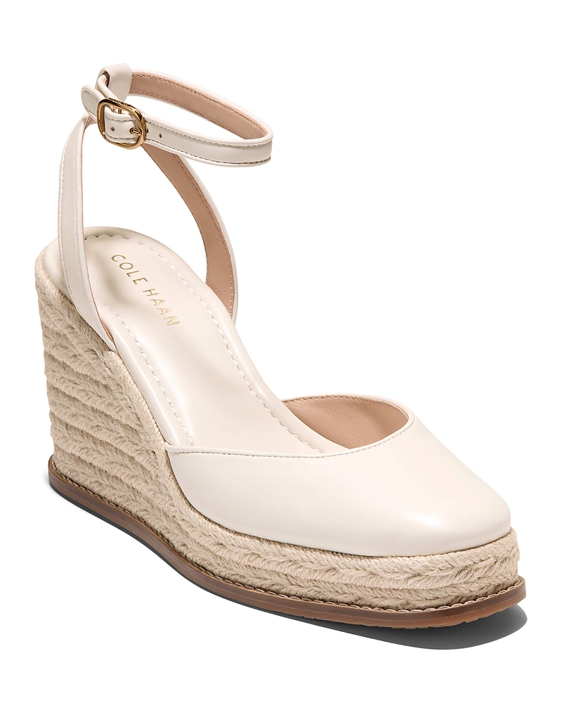 Cole Haan Cloudfeel Platform Wedge Espadrille In White