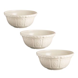 Mason Cash Set of 3 Mixing Bowl Set - Cream