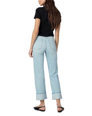 The Margot Cuffed Cropped Straight Jeans in Luxury