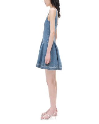 Eleodra Zip Front Denim Mini Dress