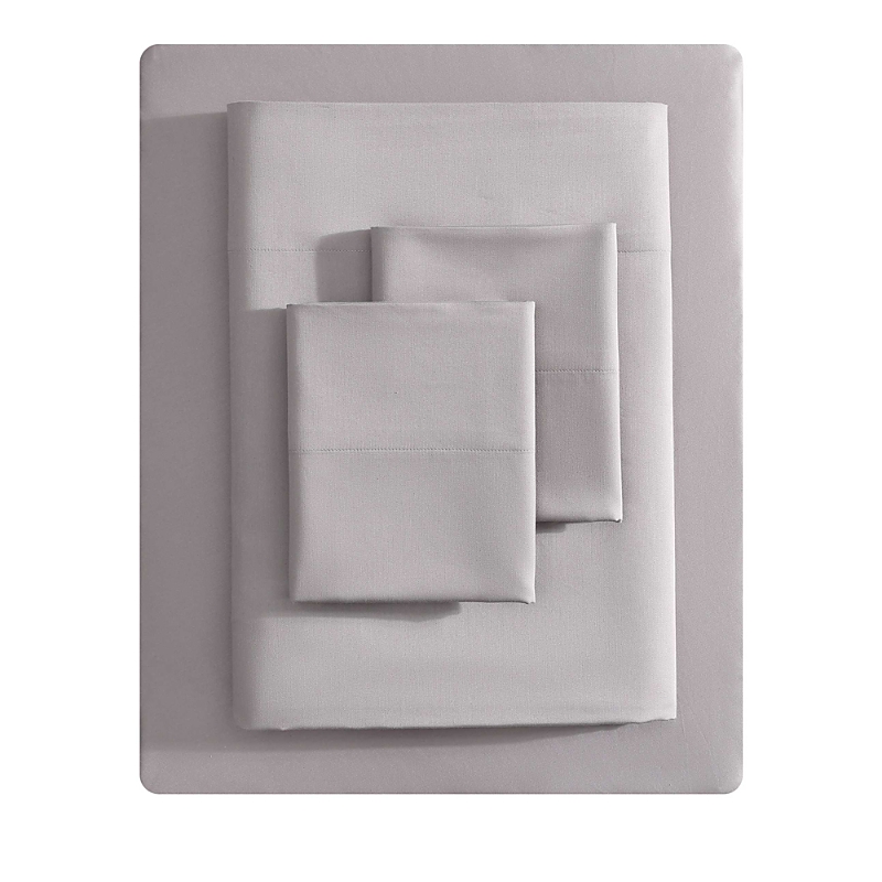 Vera Wang Solid T800 Sateen Cvc Sheet Set, Queen In Plum