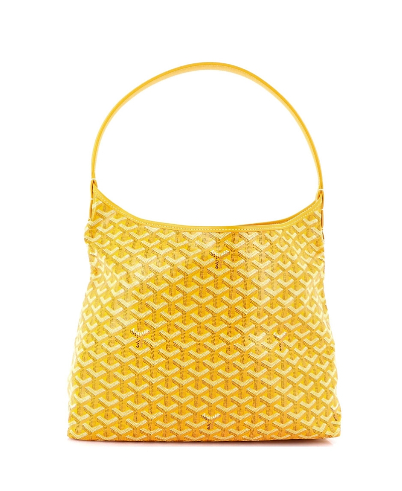 Pre-owned Pre-owned Goyard Goyard Boheme Hobo Coated Canvas In Yellow
