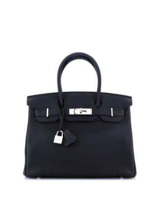 Pre-Owned HERMÈS - Birkin 30 Handbag Black Togo with Palladium Hardware