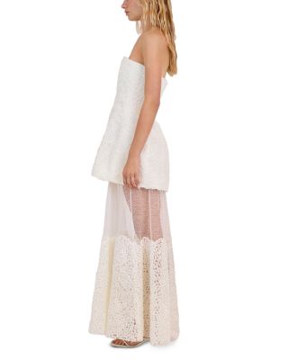 Marella Lace Insert Textured Gown