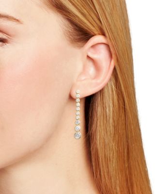 Bezel Drop Earrings