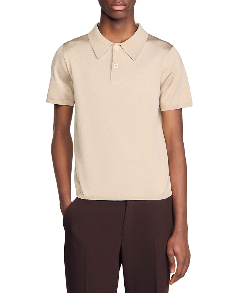 Sandro Pablo Slim Fit Knit Polo Shirt