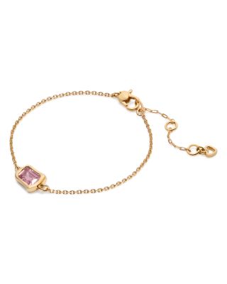 Molten Clear Glass Solitaire Chain Link Bracelet