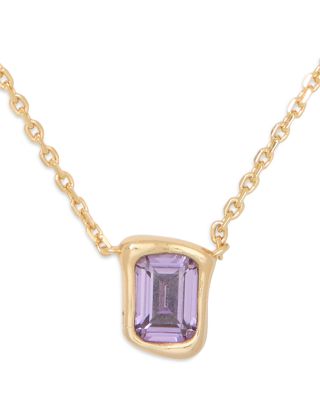 Molten Glass Solitaire Pendant Necklace, 16-19"