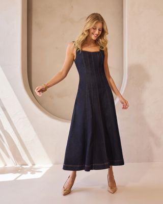 Smocked Back Midi Dress