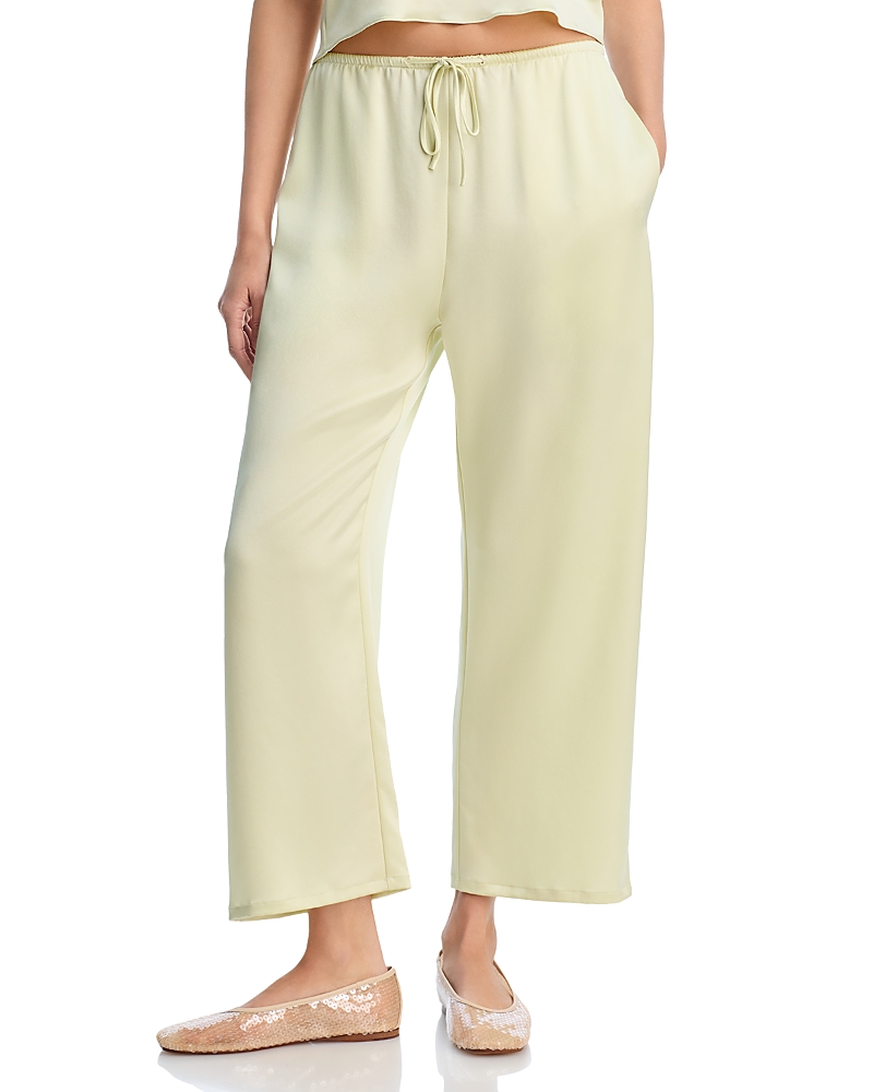 Shop Leset Barb Crop Drawstring Pants In Citrine