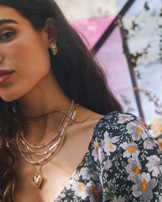 Krista Lace Huggie Hoop Earrings 