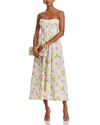 Lola Floral Corset Midi Dress