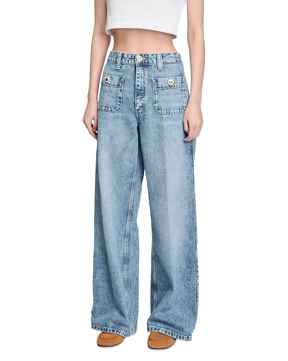 Sandro Faded Straight Jeans