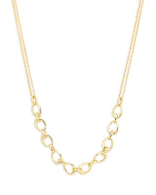 Argento Vivo - Oval Frontal Necklace, 16"-18"