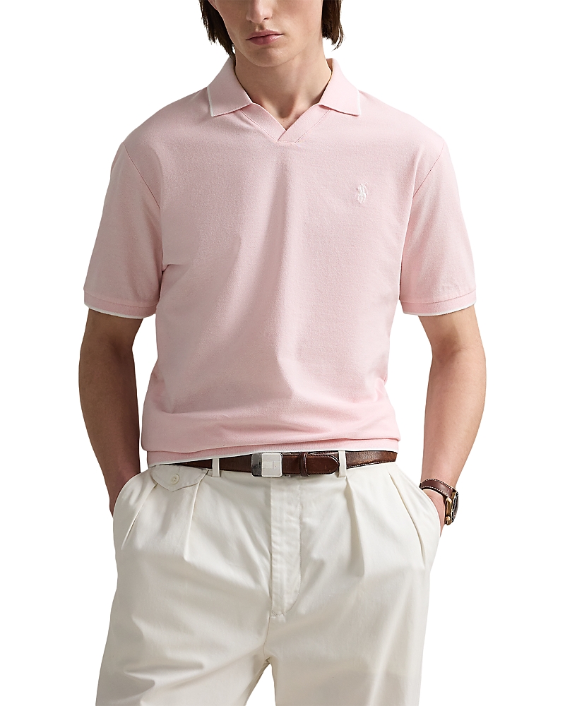 Polo Ralph Lauren Men's Jacquard Mesh Polo Shirt In Garden Pink/white