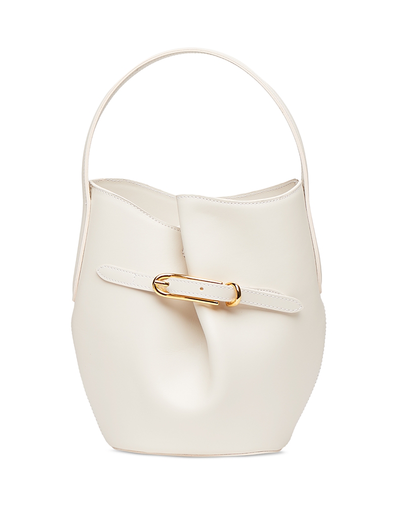 Liffner Mini Belted Bucket Bag In White