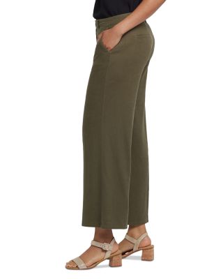 Linen Blend Morgan Wide Leg Trousers