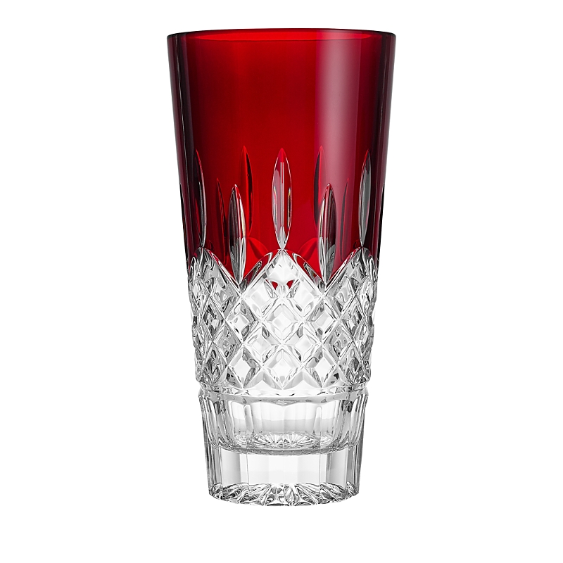 Waterford Crystal Lismore Red Vase In Red