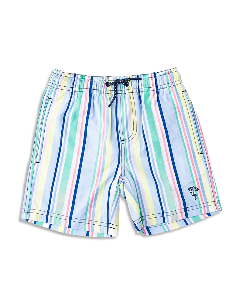 Shade Critters Boys' Striped Swim Trunks - Little Kid In Multi