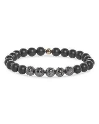 Tateossian - Lava & Crystal Beaded Bracelet