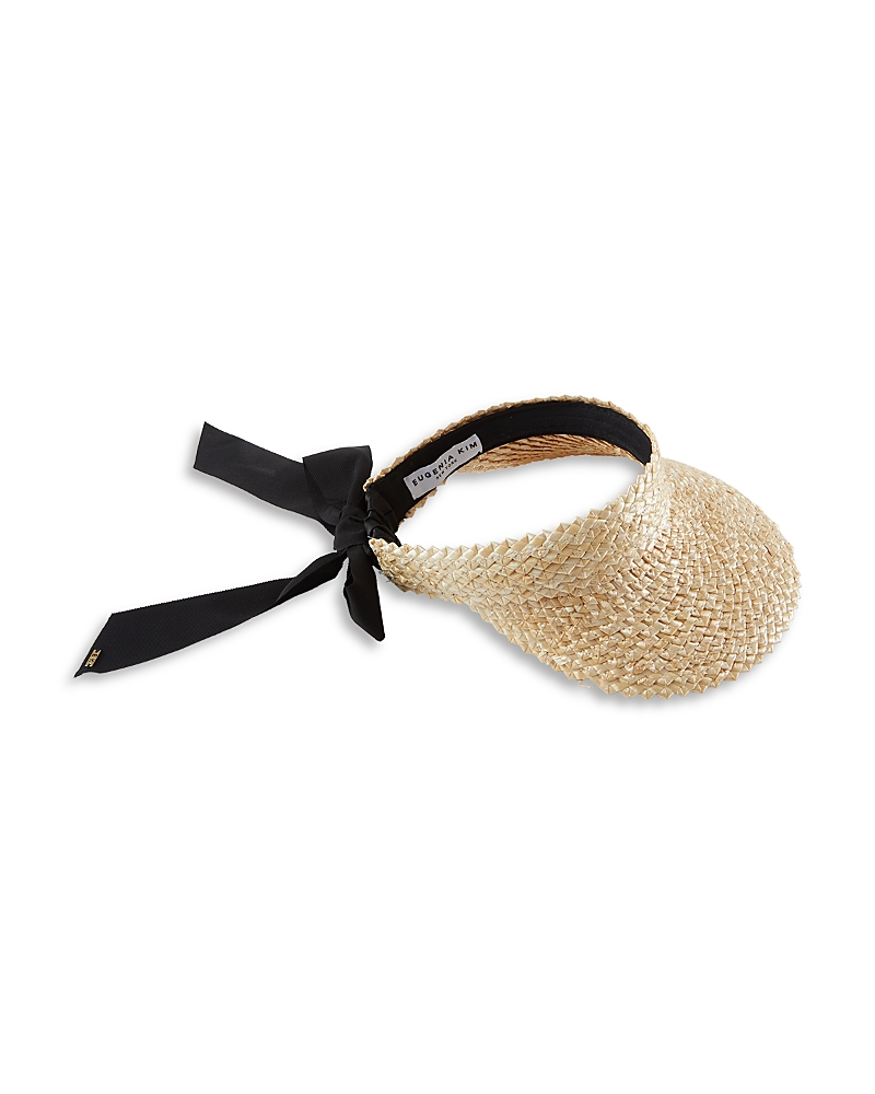 Eugenia Kim Ricky Braided Straw Visor In Natural