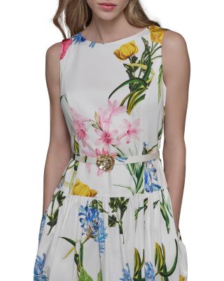 Printed A Line Dress