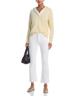 Flexi Peyton High Rise Ankle Bootcut Jeans in Optic White