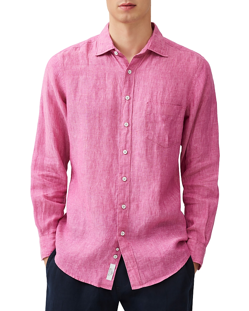 Rodd & Gunn Coromandel Linen Shirt In Flamingo