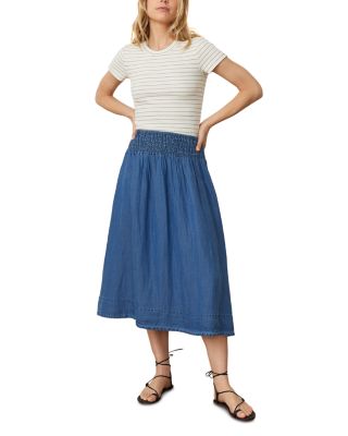 Chambray Midi Skirt
