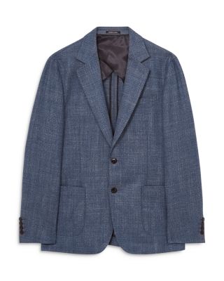 Textured Notch Lapel Slim Fit Blazer