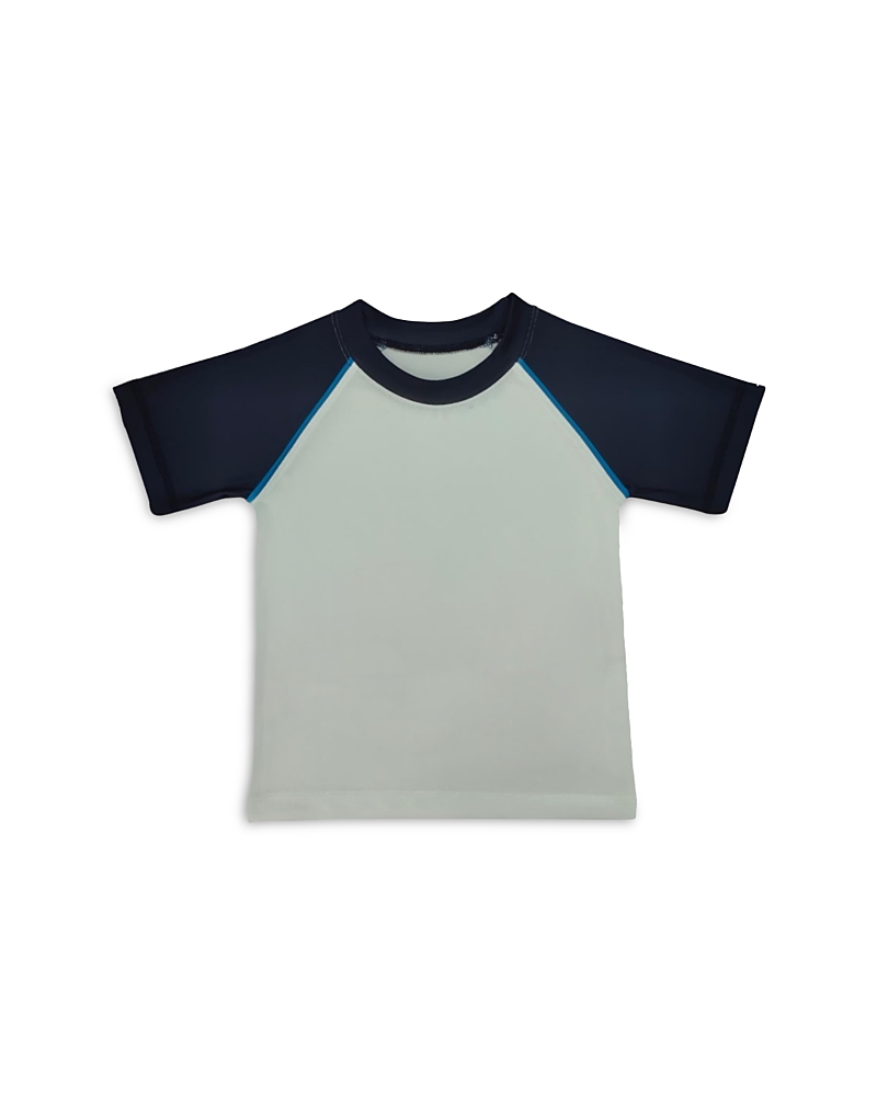 Mish Mish Boys' Short Sleeve Rash Guard Color Block Tee - Little Kid In Navy