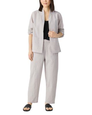 Linen High Collar Jacket