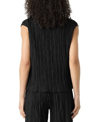 Crushed Silk Ballet Neck Top