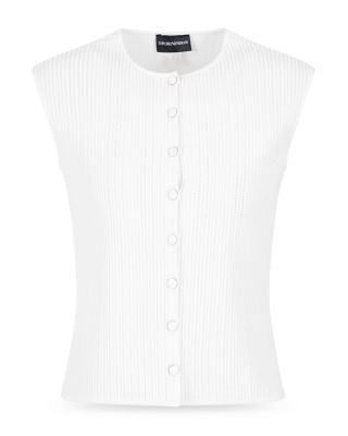 Textured Ottoman Jersey Full Zip Vest