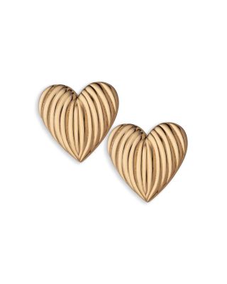 Jennifer Zeuner - Ridged Heart Stud Earrings
