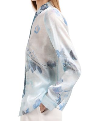 Shiny Baltik Floral Print Button Up Shirt