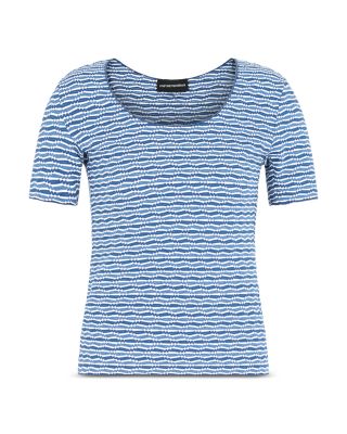 Geo Textured Jacquard Jersey Top 