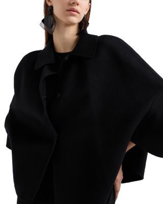 Wool Cashmere Cape Sleeve Coat