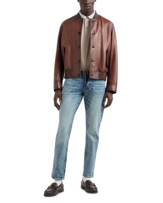 Slim Fit Washed Jeans in Light Blue