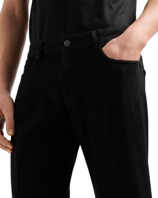 Slim Fit Comfort Jeans in Black Denim