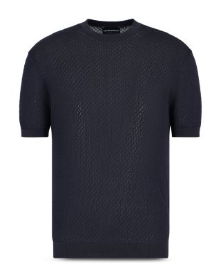 Knit Jacquard Short Sleeve Sweater