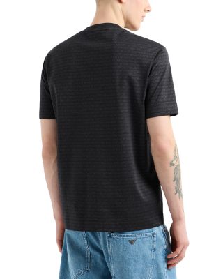 Cotton Allover Jacquard Logo Tee