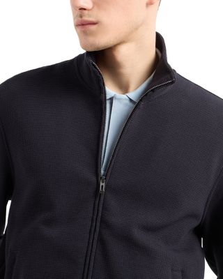 Textured Zip Up Sweatshirt