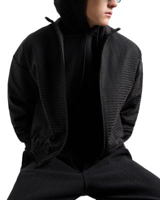 Jacquard Logo Hooded Sweatshirt