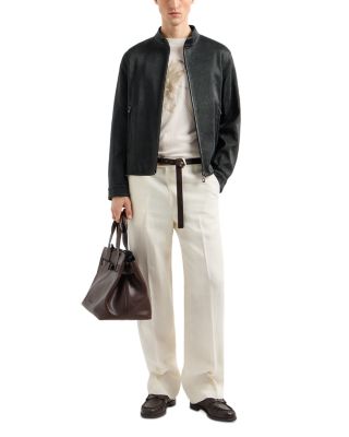 Perforated Nappa Leather Jacket