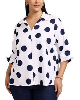  Agnes 3/4 Sleeved Dot Shirt