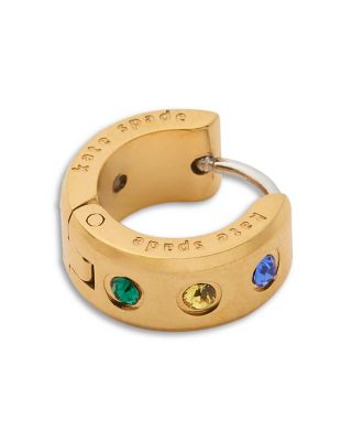 Stone Studded Huggie Hoop Earrings