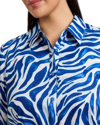 Zoey Long Sleeved Tonal Zebra Shirt	