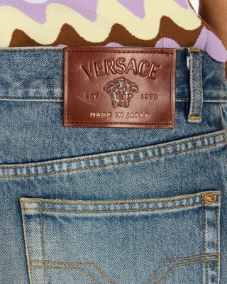 Washed 2000s High Rise Barrel Jeans in Medium Blue