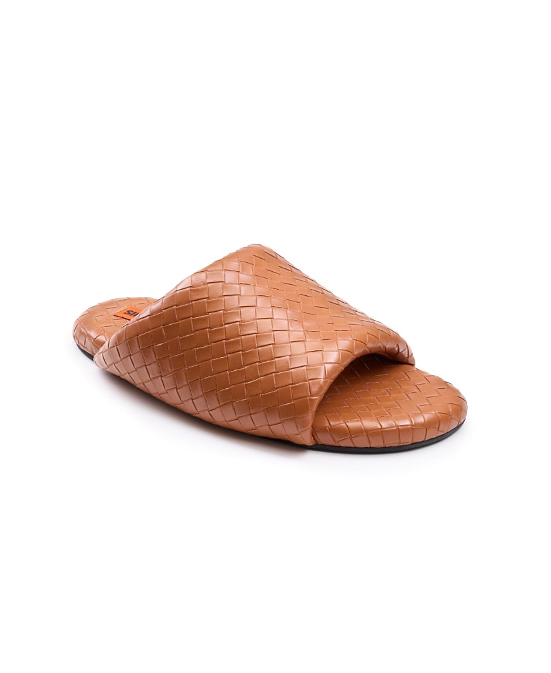 Simonmiller Woven Bubble Slide Sandal In Chestnut